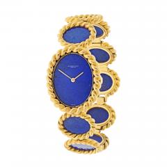  Audemars Piguet AUDEMARS PIGUET 18K YELLOW GOLD 1960S BLUE LAPIS OVAL LINK WRIST WATCH - 3010351