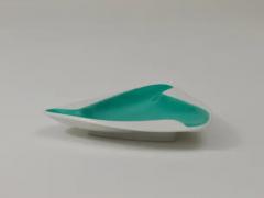  Augarten Porcelain Factory Augarten Vienna Turquoise Midcentury Fine Porcelaine Ashtray Austria 1950s - 4062800