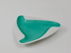  Augarten Porcelain Factory Augarten Vienna Turquoise Midcentury Fine Porcelaine Ashtray Austria 1950s - 4062802
