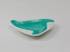  Augarten Porcelain Factory Augarten Vienna Turquoise Midcentury Fine Porcelaine Ashtray Austria 1950s - 4062803