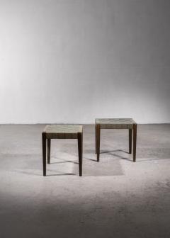  Axel Larson Axel Larsson pair of webbed stools SMF Bodafors - 3114622