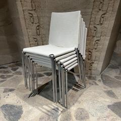  B B Italia B B Italia Roberto Barbieri Modern ALMA White Stackable Chairs Set of 6 - 2847451