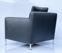 B B Italia Harry Arm Club Chair in Black Leather by Antonio Citterio for B B Italia - 3109573