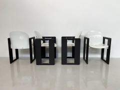  B B Italia Mid Century Modern Set of Diagolo 4 Chairs by Afra Tobia Scarpa for B B Italia - 3337043