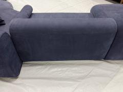  B B Italia Three Piece Piaf Sectional Sofa Made in Italy by Baxter Dark Blue Leather - 4727353
