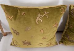  B VIZ Designs PAIR OF ANTIQUE TEXTILE PILLOWS BY B VIZ DESIGNS - 667191