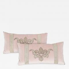  B VIZ Designs Pair of Blush Pink Velvet Pillows by B Viz Design - 1100528