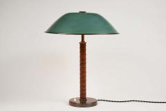  B hlmarks 1940s B hlmarks Brass and Leather Table Lamp - 1819890