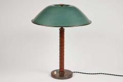 B hlmarks 1940s B hlmarks Brass and Leather Table Lamp - 1819896