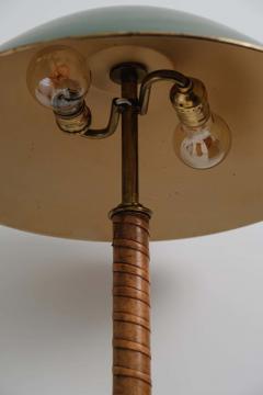  B hlmarks AB Bohlmarks 1940s B hlmarks Brass and Leather Table Lamp - 2377049