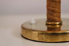  B hlmarks AB Bohlmarks 1940s B hlmarks Brass and Leather Table Lamp - 2377054