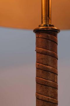  B hlmarks AB Bohlmarks 1940s B hlmarks Brass and Leather Table Lamp - 2377057