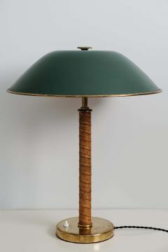  B hlmarks AB Bohlmarks 1940s B hlmarks Brass and Leather Table Lamp - 2377059