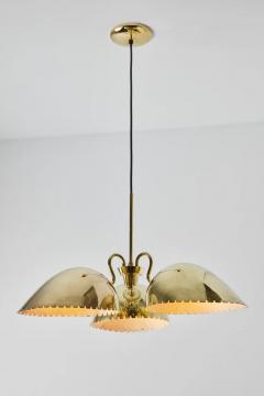  B hlmarks AB Bohlmarks 1940s Carl Axel Acking Perforated Brass Chandelier for B hlmarks - 2513282