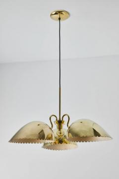  B hlmarks AB Bohlmarks 1940s Carl Axel Acking Perforated Brass Chandelier for B hlmarks - 2513283