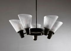  B hlmarks AB Bohlmarks B hlmarks brass and glass chandelier - 4636439