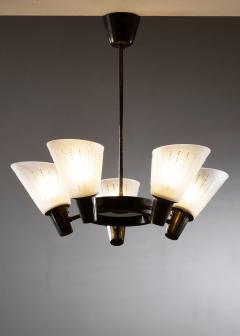  B hlmarks AB Bohlmarks B hlmarks brass and glass chandelier - 4636440