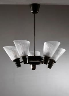  B hlmarks AB Bohlmarks B hlmarks brass and glass chandelier - 4636441
