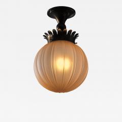  B hlmarks AB Bohlmarks Bohlmarks amber glass and brass Art Deco ceiling lamp - 2930596