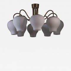  B hlmarks AB Bohlmarks Bohlmarks chandelier in brass with 8 opaline glass shades - 2838359