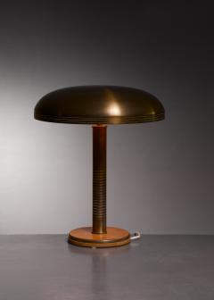  B hlmarks AB Bohlmarks Brass and wood table lamp - 2605227