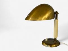  B hlmarks AB Bohlmarks Harald Notini Swedish Modern Patinated Brass Wood Rare Table Lamp 1930s - 4116846
