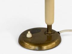 B hlmarks AB Bohlmarks Harald Notini Swedish Modern Patinated Brass Wood Rare Table Lamp 1930s - 4116847