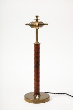  B hlmarks AB Bohlmarks Leather Brass and Lacquer Swedish Grace Table Lamp Bohlmarks Sweden - 3228529