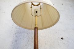  B hlmarks AB Bohlmarks Mid Century Floor Lamp Brass and Polished Wood B hlmarks Sweden 1940s - 2694383
