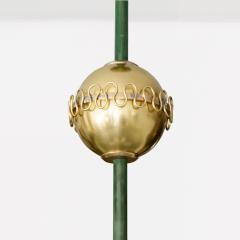  B hlmarks AB Bohlmarks SWEDISH ART DECO PATINATED BRASS CHANDELIER WITH TARGET MOTIF BY BOHLMARKS  - 3978490