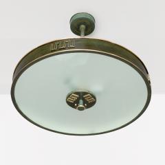  B hlmarks AB Bohlmarks SWEDISH MODERN PATINATED BRASS PENDANT WITH MEANDER DETAILS 1930S - 2741809