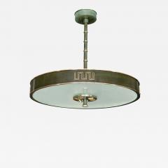  B hlmarks AB Bohlmarks SWEDISH MODERN PATINATED BRASS PENDANT WITH MEANDER DETAILS 1930S - 2778458