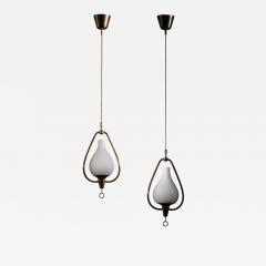  B hlmarks AB Bohlmarks Scandinavian Modern pair of brass and glass pendants - 4522432