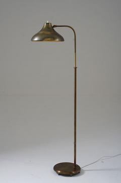  B hlmarks AB Bohlmarks Swedish Modern Floor Lamp in Brass by B hlmarks 1940s - 3102386