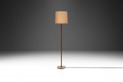  B hlmarks Model 15704 Brass and Leather Floor Lamp for B hlmarks Sweden 1940s - 3708905