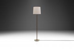  B hlmarks Model 15704 Brass and Leather Floor Lamp for B hlmarks Sweden 1940s - 3708906