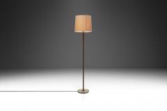  B hlmarks Model 15704 Brass and Leather Floor Lamp for B hlmarks Sweden 1940s - 3708909