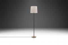  B hlmarks Model 15704 Brass and Leather Floor Lamp for B hlmarks Sweden 1940s - 3708910