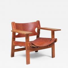  B rge Mogensen Borge Mogensen ARMCHAIR IN OAK AND LEATHER MODEL THE SPANISH CHAIR BY BORGE MOGENSEN - 2495532