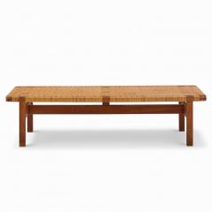  B rge Mogensen Borge Mogensen B rge Mogensen 5272 for Fredericia Danish Teak and Rattan Benches Pair - 4416295