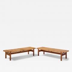  B rge Mogensen Borge Mogensen B rge Mogensen 5272 for Fredericia Danish Teak and Rattan Benches Pair - 4419307