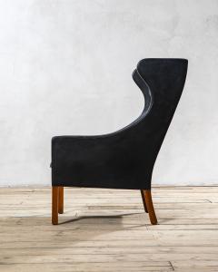  B rge Mogensen Borge Mogensen B rge Mogensen Model 2204 Lounge Chair Leather Wood 1963 - 4647883