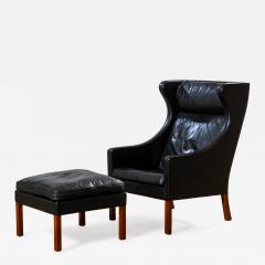  B rge Mogensen Borge Mogensen B rge Mogensen Model 2204 Lounge Chair Leather Wood 1963 - 4648198