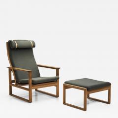  B rge Mogensen Borge Mogensen B rge Mogensen Model 2254 Lounge Chair and 2248 Footstool Denmark 1950s - 2584065