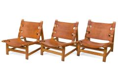  B rge Mogensen Borge Mogensen B rge Mogensen Oak and Leather Lounge Chairs Denmark 1960s - 1616516