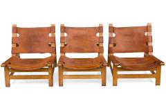  B rge Mogensen Borge Mogensen B rge Mogensen Oak and Leather Lounge Chairs Denmark 1960s - 1616518