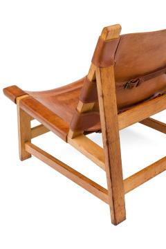  B rge Mogensen Borge Mogensen B rge Mogensen Oak and Leather Lounge Chairs Denmark 1960s - 1616524