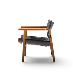  B rge Mogensen Borge Mogensen B rge Mogensen for Fredericia Mid Century Oak and Leather Spanish Chairs Pair - 4719697