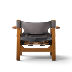  B rge Mogensen Borge Mogensen B rge Mogensen for Fredericia Mid Century Oak and Leather Spanish Chairs Pair - 4719699
