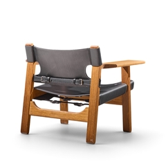  B rge Mogensen Borge Mogensen B rge Mogensen for Fredericia Mid Century Oak and Leather Spanish Chairs Pair - 4719839